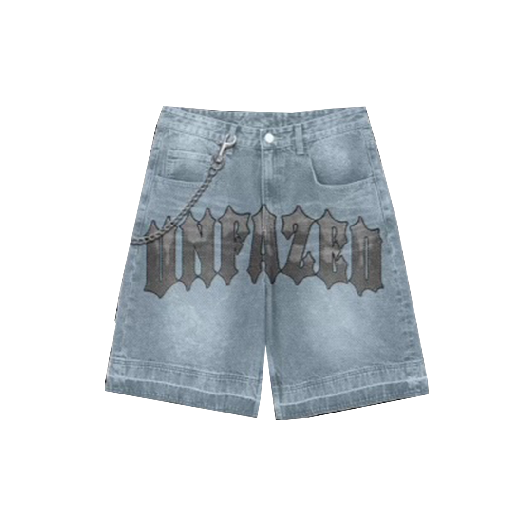 DENIM JORTS BLUE CHAIN REACTION